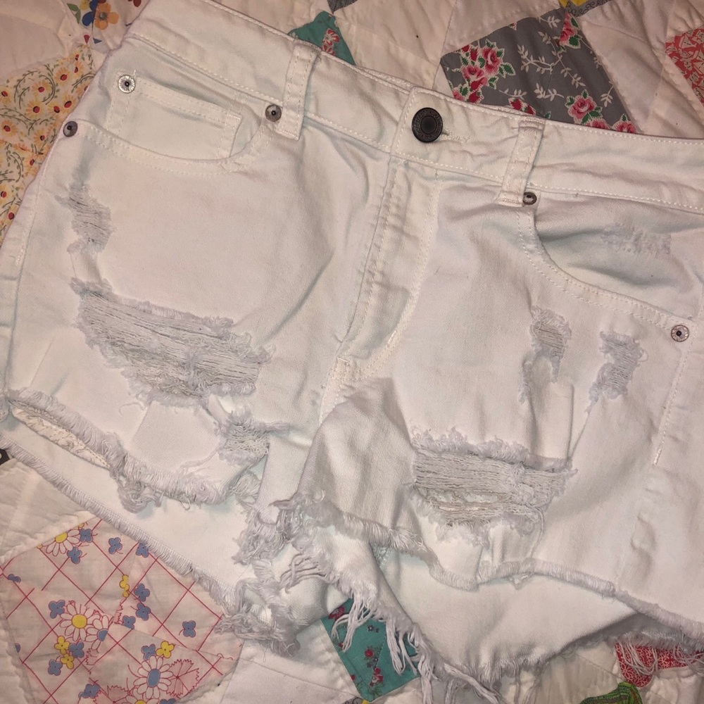 White American Eagle Jean Shorts
